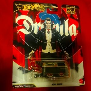 Mattel Hot Wheels Black with Red and Gold Pop Culture Packaging Dracula